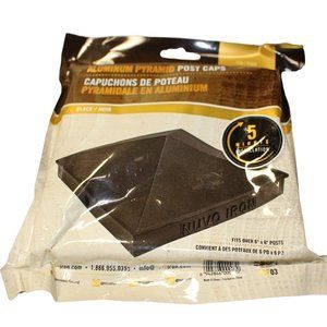 Nuvo Iron PCP03 x 5 1/2" Black Pyramid Post Cap